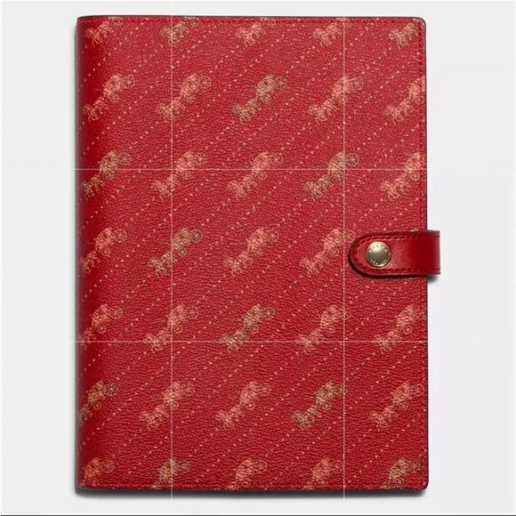 🐴📚🐴 COACH NOTEBOOK WITH DIAGONAL HORSE AND CARRIAGE PRINT 🐴📚🐴 NWT 🐴📚🐴